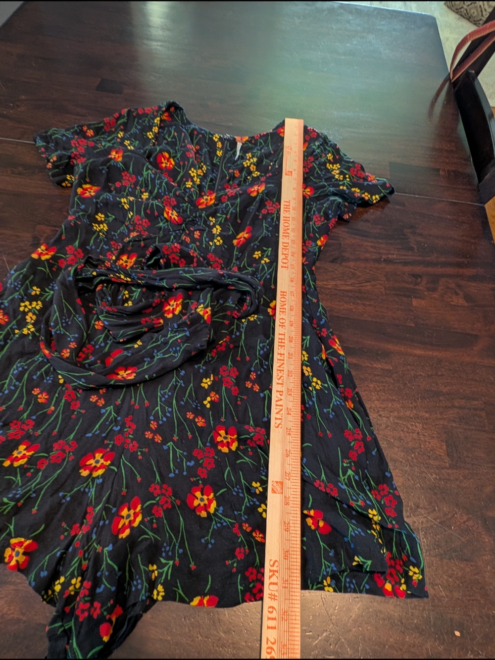 Free People Bet You Do Black Floral Short-Sleeve Romper, Women's 12 - Picture 2 of 10